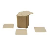 Dessous de verre - Blanc - Lot de 100 - 9.5 x 9.5 cm - Carton - Décorables