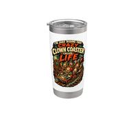 Dessous de verre Crazy Clown Called Life Carnival Gobelet isotherme en acier inoxydable double paroi