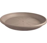 Geli Thermo Plastic Cylindro Soucoupe ronde en plastique pour pot de fleurs 37 cm taupe 40