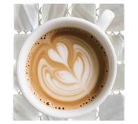 Dessous De Verre De Table,Dessous De Verre en Nacre Carré pour Bureau - sous-Verres De Table Basse De 8.5 Centimètres | pour Mariage Maison Cuisine Café Thé Bar Rassemblement Extérieur