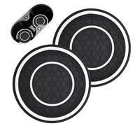 Dessous de verre de voiture - 2 x coussinets absorbants pour voiture | Tapis de tasse lavable | Dessous de verre anti-déversement pour voiture | Dessous de verre antidérapant | Tapis de protection