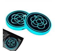 Dessous de verre de voiture LED, Accessoires de voiture lumineux, Sous-verres porte-gobelets USB, Sous-verres de voiture antidérapants, Inserts de porte-gobelet LED, Coussinets de porte-gobelet