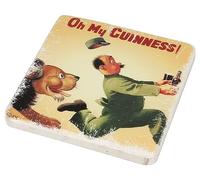 Dessous de verre effet pierre Guinness - Motif lion