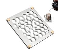 Dessous de Verre en Acier Inoxydable - Porte-gobelet en métal, Base Double Couche | Bouclier de Protection de de Table isolé, pour Four à Manger, cuiseur de Nourriture, Vacances, fête d'annive