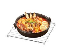 Dessous de verre en acier inoxydable - Tapis chaud rond carré résistant à la chaleur, protection de table anti-calcaire en métal, tapis de bol isolé | Support à ustensiles durable pour la cuisson de