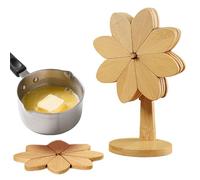 Dessous de verre en bois - Coussin chauffant naturel, plate-forme rustique, tapis en bois antidérapant, support chaud durable, protection de comptoir de ferme | Table de cuisine, bureau, bar, cuisine