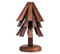 Dessous de verre en bois, dessous de verre en bois pour boissons | Décoration de table de cuisine, graisses en bois pour casseroles et poêles chaudes, forme d'arbre Trivets plats chauds trivet, tapis