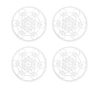 Dessous de verre en bois ou plexigglass 10 cm en lot de 2, 4, 6 fleurs de vie, arbre de vie, Métatron, lotus, main de Fatma, OM ou Aum, décoration spirituelle