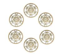 Dessous de Verre en Bois ou plexigglass 10 cm en Lot de 2, 4, 6 Fleurs de Vie, Arbre de Vie, Métatron, Lotus, Main de Fatma, Om ou Aum, décoration spirituelle