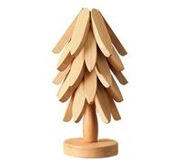 Dessous de verre en bois - Sous-verres de cuisine naturels, tapis plats chauds pliables | 4 sous-verres et 1 tapis de de pot standard en forme d'arbre résistant à la chaleur pour la protection