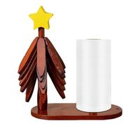 Dessous de verre en forme d'arbre en bois - Dessous de plat en bois avec trépied étoile - Avec support et dessous de verre en tissu - Pour les bols, les tables,