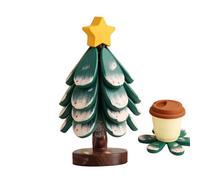 Dessous de verre en forme de sapin de Noël - Dessous de verre en bois pour vaisselle - Décoration pour comptoir de cuisine et table à manger - Pour assiettes et bols