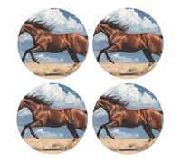 Dessous de verre en liège MDF pour le café, le thé et les verres, protection de table écologique pour la maison et le bureau