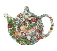 Dessous de Verre en mélamine pour sachets de thé - William Morris' Strawberry Thief (Vert)