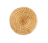 Dessous de verre en rotin naturel tissé et sets de table à isolation thermique conçus pour protéger vos surfaces des casseroles chaudes et créer un look élégant de salle à manger (8 cm)