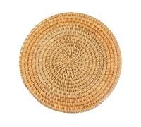 Dessous de verre en rotin respectueux de l'environnement, coussinets isolants pour vaisselle, sets de table en paille pour un usage domestique (16 cm)