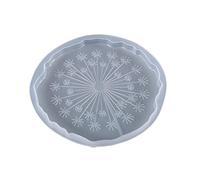 Dessous de verre en silicone avec motif de fleurs irrégulières pour décoration de table, tapis de tasse élégant, moule créatif en silicone