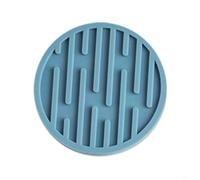 Dessous de verre en silicone résistant à la chaleur Bleu 10 cm | Résiste à 230 °C, protège les tables de la chaleur, silicone souple, 10 cm de diamètre, plusieurs couleurs