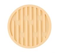 Dessous de verre en silicone résistant à la chaleur Jaune 10 cm | Résiste à 230 °C, protège les tables de la chaleur, silicone souple, 10 cm de diamètre, plusieurs couleurs