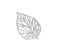 Dessous de verre feuille silver 15 cm - - Argent - Métal