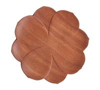 Dessous de Verre Fleur Créatif en Bois Marron, Protège Table
