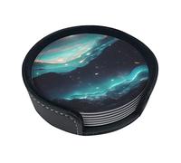 Dessous de Verre imprimés étoiles de Science-Fiction avec Support, Jolis Dessous de Verre pour Table Basse, Lot de 6, Cadeaux de Bienvenue pour Une Nouvelle Maison, décoration d'intérieur personnal