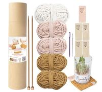 Dessous de verre, kits de tricot, kit de crochet aux couleurs vives, accessoires de crochet pour la maison, le train, l'avion, le dortoir, la voiture