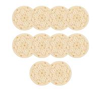 Dessous de Verre pour Boissons - Lot de 10 Pièces en Bois | Motif Géométrique Dessous De Verre | pour Thé Café Maison Cuisine Salle à Manger Bureau Salon Bar Cadeau de Maison