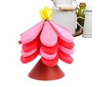 Dessous-de-verre pour casseroles et poêles chaudes - Set de nappes pliables en forme d'arbre de Noël | Base antidérapante pour casseroles, bols et micro-ondes | pour mariages et