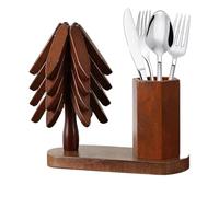 Dessous de verre pour sapin de Noël - Protection thermique avec porte-couverts - Dessous de tasse en bois pour aliments chauds - Pour casseroles chaudes, vaisselle, bol, tasse, cuisine, salon, chambre