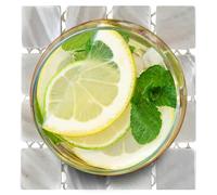 Dessous de verre pour tables | Sous-main carré en nacre, 8,5 cm, dessous de verre esthétique, pour la maison, le café, la cuisine, la réunion, le thé, le mariage, le bar, le jardin