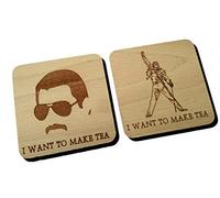 Dessous de verre Queen Freddie Mercury gravé Cadeau (hêtre)