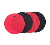 Dessous de Verre Résistant à la Chaleur, Porte-pot, Set de Table en Silicone, 4 Pièces, Set de Table en Silicone, Tapis Résistant à la Chaleur, Dessous de Verre, Porte-pot de 22