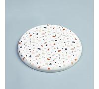 Dessous de verre rond en forme de diatomée pour verres - Motif marbre japonais absorbant l'eau, tapis de table antidérapant à séchage rapide pour la maison, la cuisine, la salle à manger, les boissons