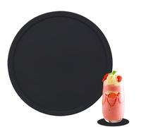 Dessous de verre ronds en silicone, 10 cm, réutilisables, résistants aux hautes températures, tapis antidérapants pour la protection des meubles de cuisine, de patio