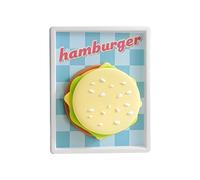 Dessous de Verre,Set De Table en Silicone Antidérapant avec Motif Hamburger - Aimant Intégré pour Une Fixation Facile,pour Maison, Bureau, Bar, Cuisine, Salon, Hommes et