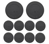 Dessous de Verre Silicone Noir, Dessous de Verre Ronds en Silicone antidérapants, Autocollants, Convient aux Tasses isothermes et aux Verres. (10, 45mm)