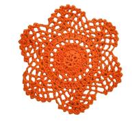 Dessous de Verre Tissés Set de Table Rond Vintage en Coton crocheté avec Fleurs, 15 cm, napperon de Mariage, napperon de cheminée, Tapis indépendant(Style4)
