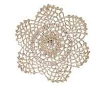 Dessous de Verre Tissés Set de Table Rond Vintage en Coton crocheté avec Fleurs, 15 cm, napperon de Mariage, napperon de cheminée, Tapis indépendant(Style2)