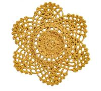 Dessous de Verre Tissés Set de Table Rond Vintage en Coton crocheté avec Fleurs, 15 cm, napperon de Mariage, napperon de cheminée, Tapis indépendant(Style3)