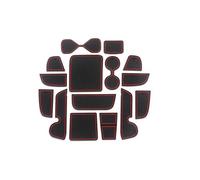 Dessous de Verre universels pour Voiture Rainure De Porte Voiture Tapis Anti-poussière Antidérapant en Caoutchouc Support Verre d'eau pour Vezel 2ème RV Série 2021(Rosso)