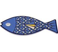 Dessous de verre Versa Bleu Liège en céramique Poisson 14 x 0,7 x 20 cm