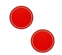 Dessous De Verre Voitures pour Seat Ateca 5F 2016-2025 Cupra Ateca 5F 2018-2025, Imperméable Et RéSistant Porte-gobelets Coaster sous Verres Tapis Accessoires Intérieur,Red