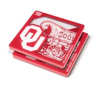 Dessous de verre YouTheFan NCAA Oklahoma Sooners 3D Logo Series
