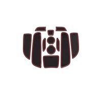 Dessous Verre Antidérapant en Caoutchouc Rainure Porte Fente Porte Tapis Tasse pour Opel pour Vauxhall pour Corsa 2015-2018 Tapis De Tableau De Bord (Color : Rouge)