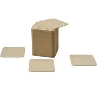 Folia Dessous de verre carré blanc 9,3 x 9,3 cm - Lot de 100