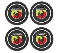 Dessous Verre Voiture pour Abarth Punto Evo (199) 2010-2013, Voiture Coaster Cup Holder Tapis Gobelets Voiture Gobelet Dessous,A- 4 Pieces