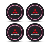 Dessous Verre Voiture pour Mitsubishi Space Star 2013-2015, Voiture Coaster Cup Holder Tapis Gobelets Voiture Gobelet Dessous,Pink- 4 Pieces