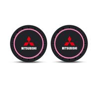 Dessous Verre Voiture pour Mitsubishi Space Star 2013-2015, Voiture Coaster Cup Holder Tapis Gobelets Voiture Gobelet Dessous,Pink-2 Pieces