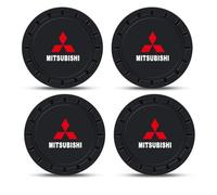 Dessous Verre Voiture pour Mitsubishi Space Star 2013-2015, Voiture Coaster Cup Holder Tapis Gobelets Voiture Gobelet Dessous,Black- 4 Pieces